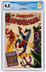 "AMAZING SPIDER-MAN" #21 FEBRUARY 1965 CGC 4.0 VG.