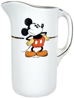 MICKEY & MINNIE MOUSE LARGE AND IMPRESSIVE PITCHER BY FAIENCERIE D’ONNAING CHINA COMPANY OF FRANCE.