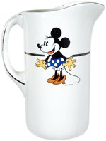 MICKEY & MINNIE MOUSE LARGE AND IMPRESSIVE PITCHER BY FAIENCERIE D’ONNAING CHINA COMPANY OF FRANCE.