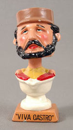 "VIVA CASTRO" FIDEL IN TOILET BOBBING HEAD.