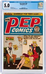 "PEP COMICS" #64 NOVEMBER 1947 CGC 5.0 VG/FINE.