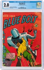 "BLUE BOLT" #11 APRIL 1941 CGC 2.0 GOOD.