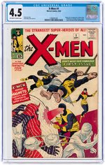 "X-MEN" #1 SEPTEMBER 1963 CGC 4.5 VG+ (FIRST X-MEN & MAGNETO).