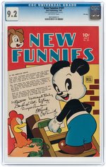 "NEW FUNNIES" #101 JULY 1945 CGC 9.2 NM- (FILE COPY).