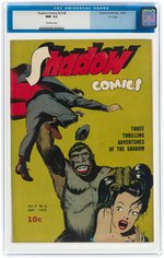 "SHADOW COMICS" VOL. 3 #8 NOVEMBER 1943 CGC 9.2 NM- DAVIS CRIPPEN ("D" COPY) PEDIGREE.