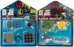 "G.I. JOE ADVENTURE TEAM" ACCESSORY CARDED TRIO.