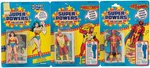 "SUPER POWERS" RED TORNADO, FIRESTORM,WONDER WOMAN ACTION FIGURE TRIO & JUSTICE JOGGER.