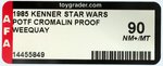 "STAR WARS: POWER OF THE FORCE - WEEQUAY" BLANK BACK CROMALIN PROOF CARD AFA 90 NM+/MT.