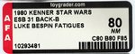 "STAR WARS: THE EMPIRE STRIKES BACK - LUKE SKYWALKER (BESPIN FATIGUES)" 31 BACK-B AFA 80 NM.