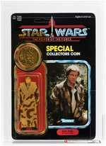 "STAR WARS: POWER OF THE FORCE - HAN SOLO (TRENCH COAT)" 92 BACK AFA 80 Y-NM.