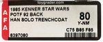 "STAR WARS: POWER OF THE FORCE - HAN SOLO (TRENCH COAT)" 92 BACK AFA 80 Y-NM.