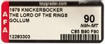 KNICKERBOCKER "LORD OF THE RINGS - GOLLUM" AFA 90 NM+/MT.