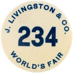 NEW YORK 1939 WORLD'S FAIR THREE RARE BUTTONS.
