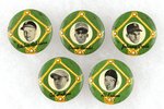 YELLOW BASEPATH 1956 BUTTONS: ASHBURN, BANKS, GROTH, HODGES, KALINE.