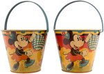 MICKEY & MINNIE MOUSE & NEPHEWS HAPPYNAK SAND PAIL VARIETY PAIR.