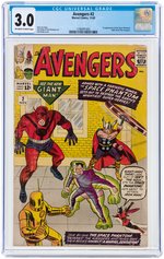 "AVENGERS" #2 NOVEMBER 1963 CGC 3.0 GOOD/VG.