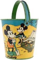 MICKEY MOUSE & FRIENDS "TREASURE ISLAND" SAND PAIL.