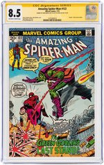 "AMAZING SPIDER-MAN" #122 JULY 1973 CGC 8.5 VF+ JOHN ROMITA & STAN LEE SIGNATURE SERIES.