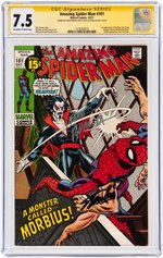 "AMAZING SPIDER-MAN" #101 OCT. 1971 CGC 7.5 VF- JOHN ROMITA & STAN LEE SIG. SERIES (FIRST MORBIUS).