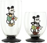 MICKEY MOUSE 1930s LEMONADE PITCHER & GLASSES.