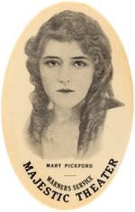 MARY PICKFORD FIRST SEEN POCKET MIRROR NAMING "WARNERS SERVICE MAJESTIC THEATER".