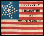 SUPERB "HENRY CLAY T. FRELINGHUYSEN AND JOSEPH MARKLE" PENNSYLVANIA COATTAIL CAMPAIGN FLAG.