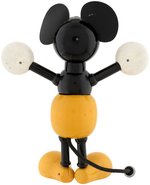 "MICKEY MOUSE" WOOD JOINTED FIGURE WITH LOLLIPOP HANDS (SCARCE YELLOW COLOR VARIETY).