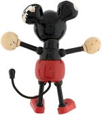 "MICKEY MOUSE" LARGE SIZE COMPOSITION/WOOD JOINTED FIGURE WITH LOLLIPOP HANDS.