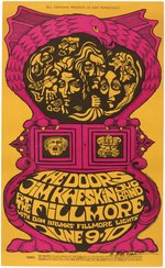 BILL GRAHAM CONCERT POSTER BG-67 FEATURING THE DOORS (ARTIST SIGNED).