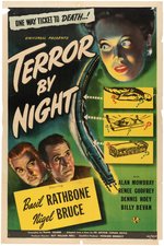 SHERLOCK HOLMES "TERROR BY NIGHT" ONE SHEET MOVIE POSTER.