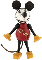 "MICKEY MOUSE" WOODEN JOINTED BALANCING FIGURE (RED COLOR VARIETY).