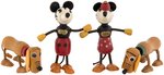 "MICKEY/MINNIE MOUSE/PLUTO THE PUP" SMALL SIZE FUN-E-FLEX FIGURE LOT (PLUTO COLOR VARIETIES).