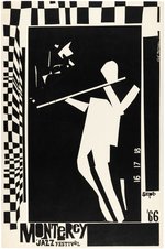 1966 "MONTEREY JAZZ FESTIVAL" POSTER WITH EARL NEWMAN ART.