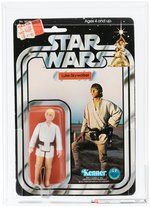 "STAR WARS - LUKE SKYWALKER" 12 BACK-A AFA 80 NM (DOUBLE-TELESCOPING - SKU ON FOOTER).