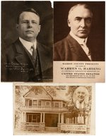 TRIO OF COX AND HARDING POSTCARDS INCLUDING PRE-PRESIDENTIAL.