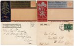 FOUR McKINLEY AND BRYAN POSTCARDS INCLUDING 1900 ROOSEVELT JUGATE.