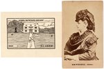 BELVA LOCKWOOD & BEN BUTLER CARTOON, ANNA HOWARD SHAW BOOK PLATE & VICTORIA WOODHULL CDV.