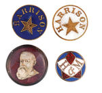 HARRISON ENAMEL LAPEL STUDS PLUS CLOTHING BUTTON.