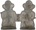 THE YELLOW KID FIGURAL PEWTER ICE CREAM MOLD.