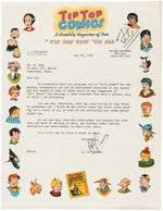 "TIP TOP COMICS" 1938 LETTER FROM PUBLISHER LEV GLEASON TO AL CAPP.