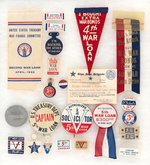 WWII 2ND, 3RD, 4TH & 5TH WAR LOANS 24 PIECES INCL. "WICHITA MADE/B-29 DAY/ATTACKED JAPAN" 6/15/44.