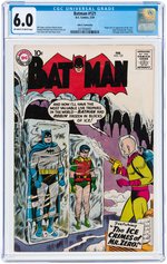 "BATMAN" #121 FEBRUARY 1959 CGC 6.0 FINE (FIRST MR. ZERO/MR. FREEZE).