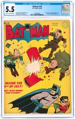 "BATMAN" #18 AUGUST-SEPTEMBER 1943 CGC 5.5 FINE-.