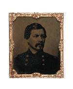 "MAJ. GENERAL GEO. B. McCLELLAN" CIVIL WAR TINTYPE BY ABBOTT & CO. N.Y."