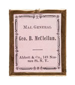 "MAJ. GENERAL GEO. B. McCLELLAN" CIVIL WAR TINTYPE BY ABBOTT & CO. N.Y."