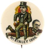 McKINLEY IN PRESIDENTIAL CHAIR SITTING ON BRYAN BUTTON HAKE #3279.