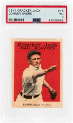 1914 CRACKER JACK JOHNNY EVERS #18 PSA VG 3.