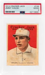 1914 CRACKER JACK JIMMY WALSH #144 PSA GOOD 2.