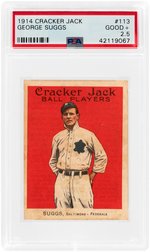 1914 CRACKER JACK GEORGE SUGGS #113 PSA GOOD+ 2.5.