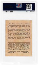 1914 CRACKER JACK OTTO KNABE #1 PSA GOOD+ 2.5.